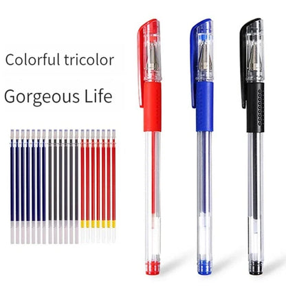 35/25pcs Gel Pen Set School Supplies Black Blue Red Ink Color 0.5mm Ballpoint Pen Kawaii PenWriting Tool School OfficeStationery