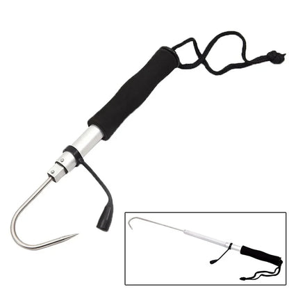 Telescopic Retractable Fish Gaff Stainless Ice Sea Fishing Spear Hook Tackle New