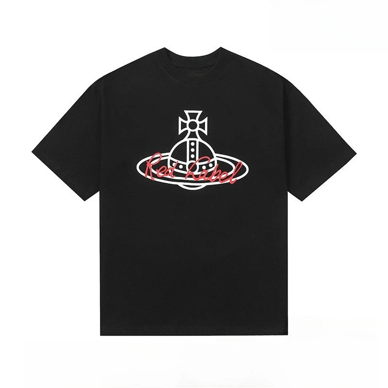 Summer Saturn Graffiti Print T-Shirt