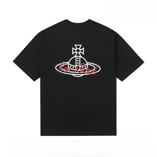 Summer Saturn Graffiti Print T-Shirt