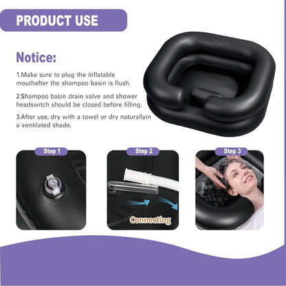 bathroom accessories Inflatable shampoo basin, portable shampoo basin, elderly, pregnant women, disabled, home,  hospitals