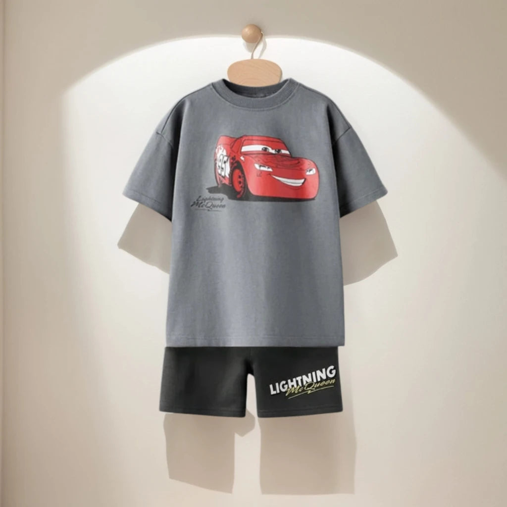 Kids Sports Outfits Boy Girl Casual Playwear Toddler Summer Clothes Cartoon Children Clothes Set Character Two-piece Set