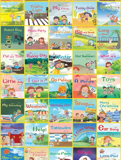 60 Books/Set Children's English Early Learning Picture Book Graded Reading Storybook Enlightenment Cognitive Tale Bedtime Story