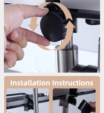 Kitchen Faucet Rack  Kitchen Accessories Sponge Storage Rack Kitchen Sink Rack Holder Dishcloth Towel Rack Filter Basket