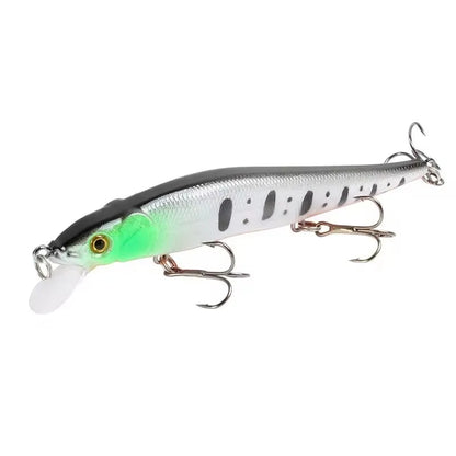 1pc 4.52inch/0.49oz Plastic Simulation Lure, Minnow Hard Bait With 3 Treble Hooks, Artificial Bait For Pike Carp