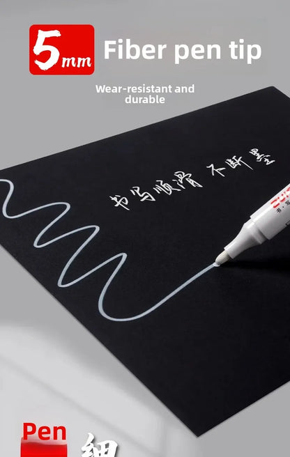 1/3/5 Pcs White Marker Pens 2.0mm Oily Waterproof White Gel Pen DIY Graffiti Sketching Markers Stationery Wrting School Supplies