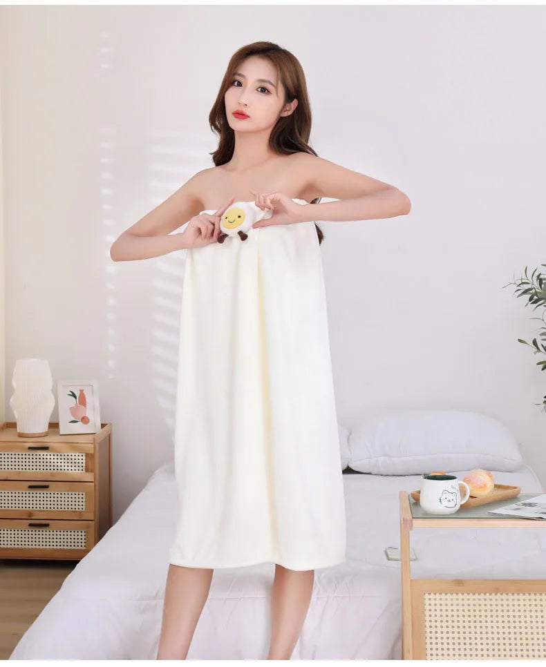 Bath Towel Household Women Wearable Wrap Adults Absorb Water Quick Dry  Skirt Long Style Bathroom Washable Bathrobe Sexy Towels