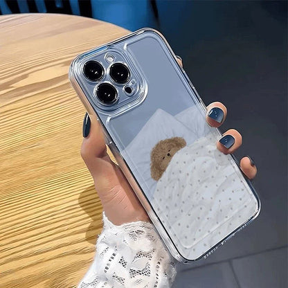 Dog Cat Couple Phone Case For iPhone 16E 17 16 15 11 12 14 13 Pro Max Air XS XR 7 8Plus SE2 Cute Cartoon Animal Shockproof Cover