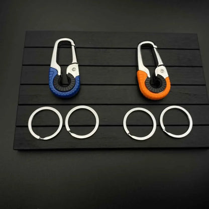 Keychain Buckle for Men Stainless Steel Key Ring Key Chain Hook Outdoor Carabiner Climbing Keyfob Accessories