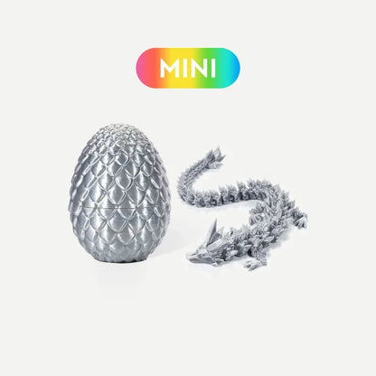 22cm 3D Printed Dragon 8.5cm Dragon Egg Crystal Dragon Egg Funny Home Office Decoration Cool Chinese Festival Dragon Figurine