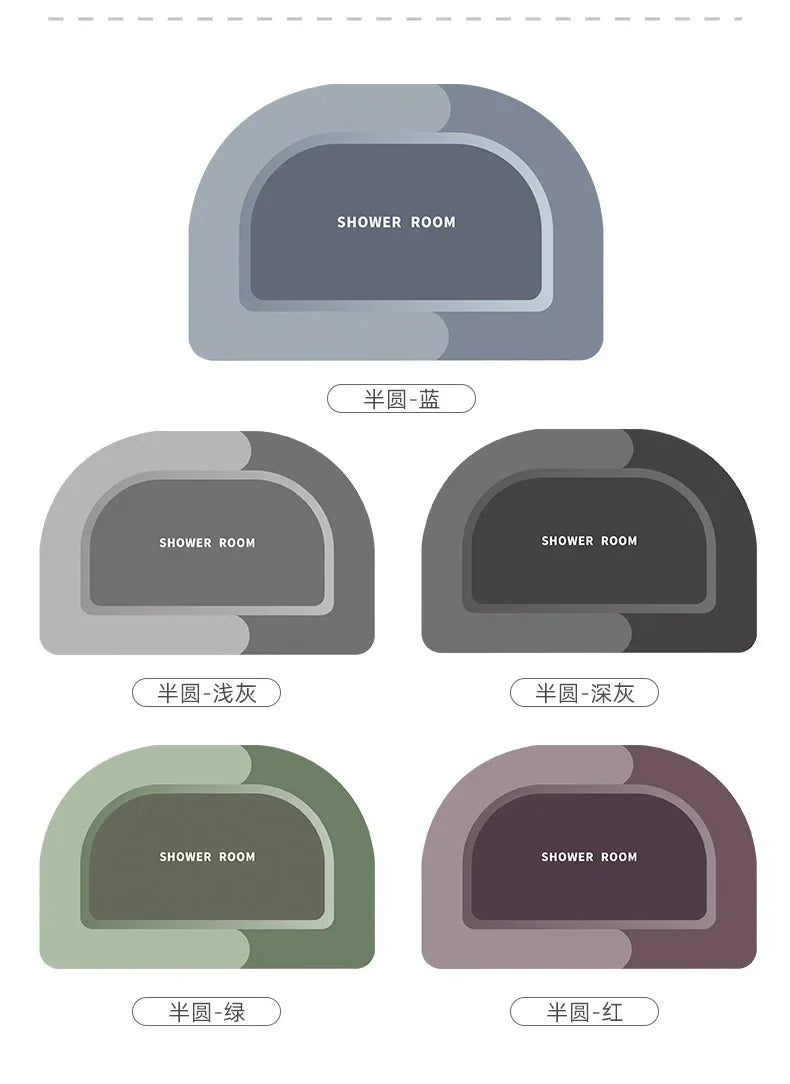 Bathroom Rug, Non - slip Entrance Doormat, Instant Drying Mat, Super Absorbent, Nappa Skin Floor Mat, Toilet Carpet, Home Decor