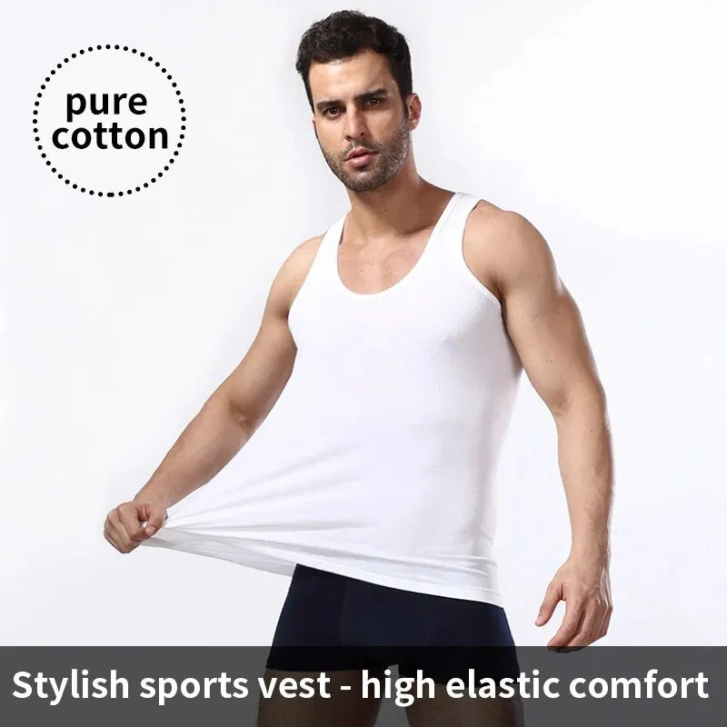 European and American Sizes Cotton MEN'S Vests Young MEN'S Sports Fashion Bottoming Vests Middle-aged and Old plus Size Vests