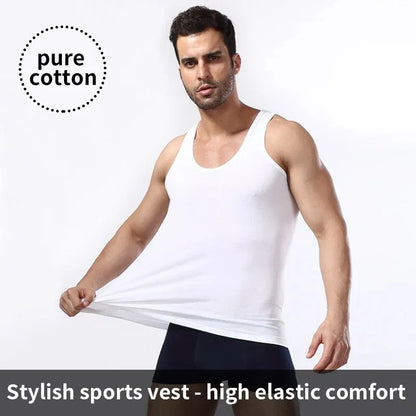 European and American Sizes Cotton MEN'S Vests Young MEN'S Sports Fashion Bottoming Vests Middle-aged and Old plus Size Vests