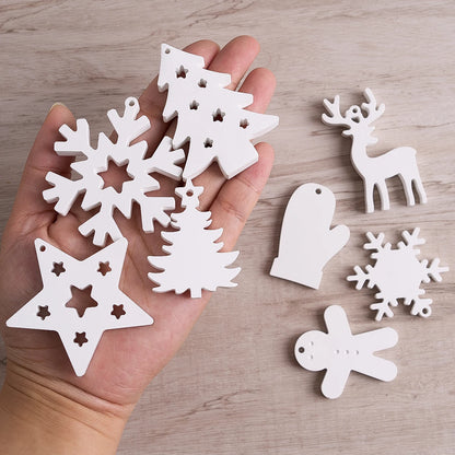 Christmas Series Hanging Pendant Silicone Mold DIY Resin Gypsum Mould Christmas Tree Deer Gloves Snowflake Home Decor Supplies