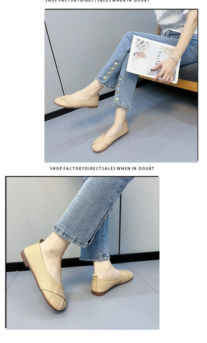 Shoes for Women Summer New One Pedal Light Women's Casual Shoes Shallow Slip on Ladies Walking Shoes Female Breathable Flats