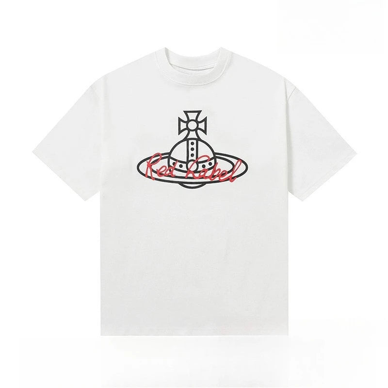 Summer Saturn Graffiti Print T-Shirt