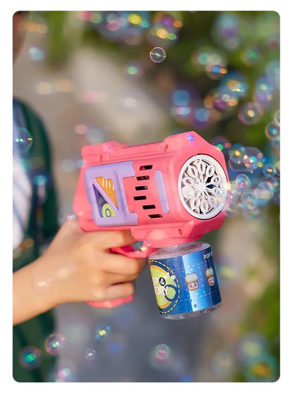 Children Bubble Gun Toy Astronaut Fully Automatic Bubble Machine Bubbles Gun Outdoor Game Fantasy Toy for Boys Girls Gifts