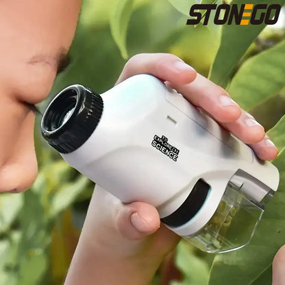 Portable Handheld 60X-100X Magnification Microscope Optical Lens Scientific Observation Tool