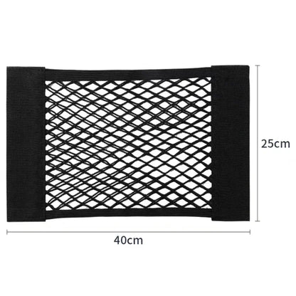 Car Storage Net Stretchable Mesh Pocket Net Magic Elastic Sticker Universal Rear Mesh Trunk Seat Bag Pocket Cage Auto Organizer