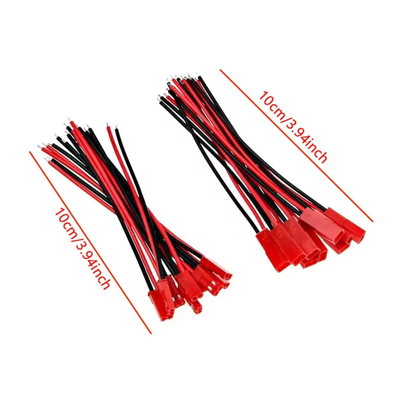 20pcs  Male&Female Connector JST Plug Cable  DIY 2 Pin Connectors Terminals