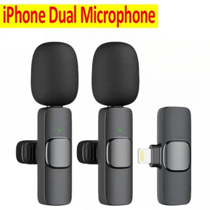 VIKEFON Microphone Wireless Lavalier for Live Streaming/YouTube/TikTok/Facebook Live Noise Reduction Mic For iPhone/Android