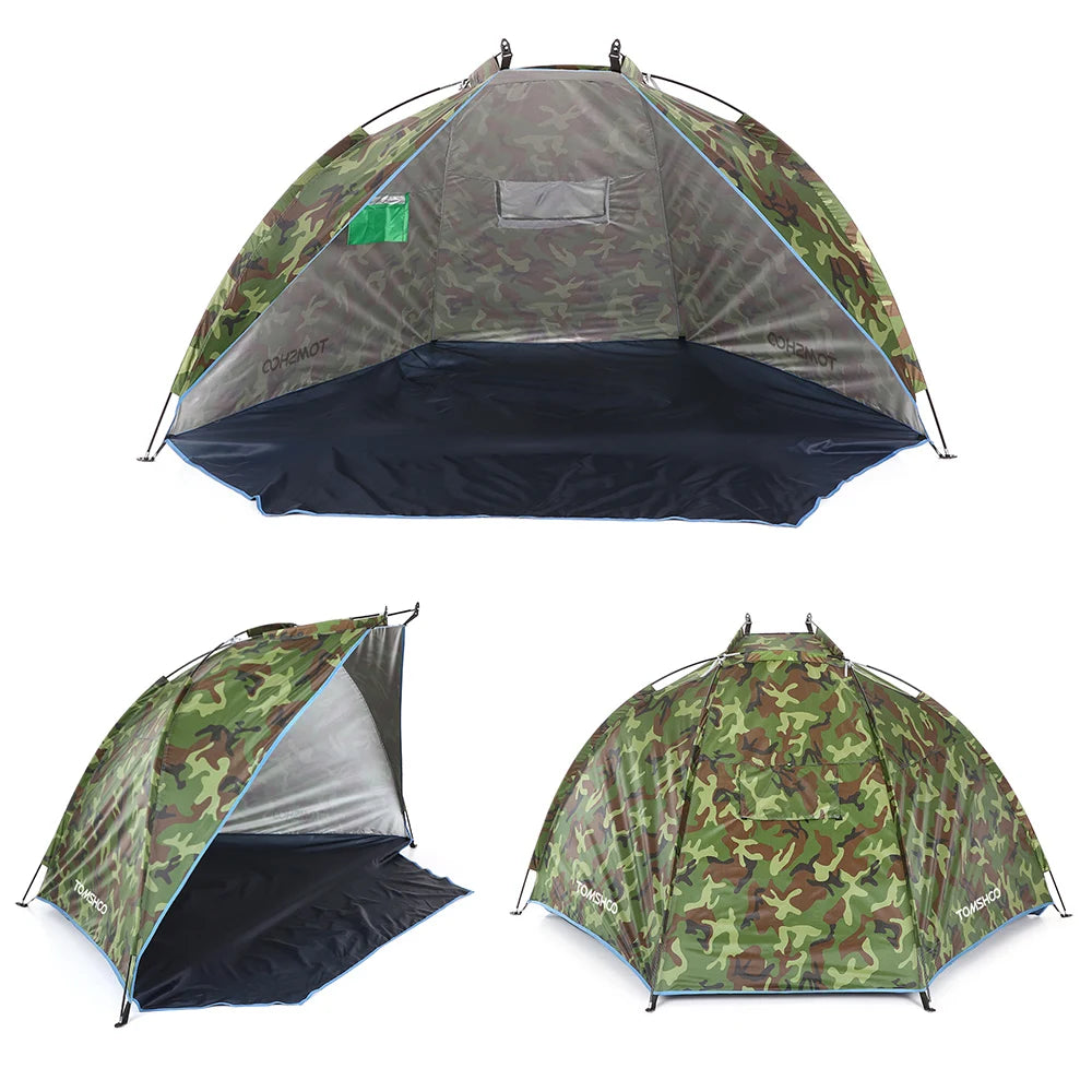 خيمة شاطئ خارجية لشخصين، ملاجئ، ظلة، حماية من الأشعة فوق البنفسجية، خيمة خفيفة الوزن للغاية لصيد الأسماك والنزهات والمنتزهات الصيفية، مظلة، ظلة، مأوى