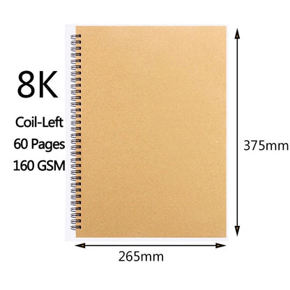 A3/A4/A5/8k/16k Sketchbook Thick Paper 160 GSM Notebook for painting DIY Creative Practice Drawing Art School Supplies