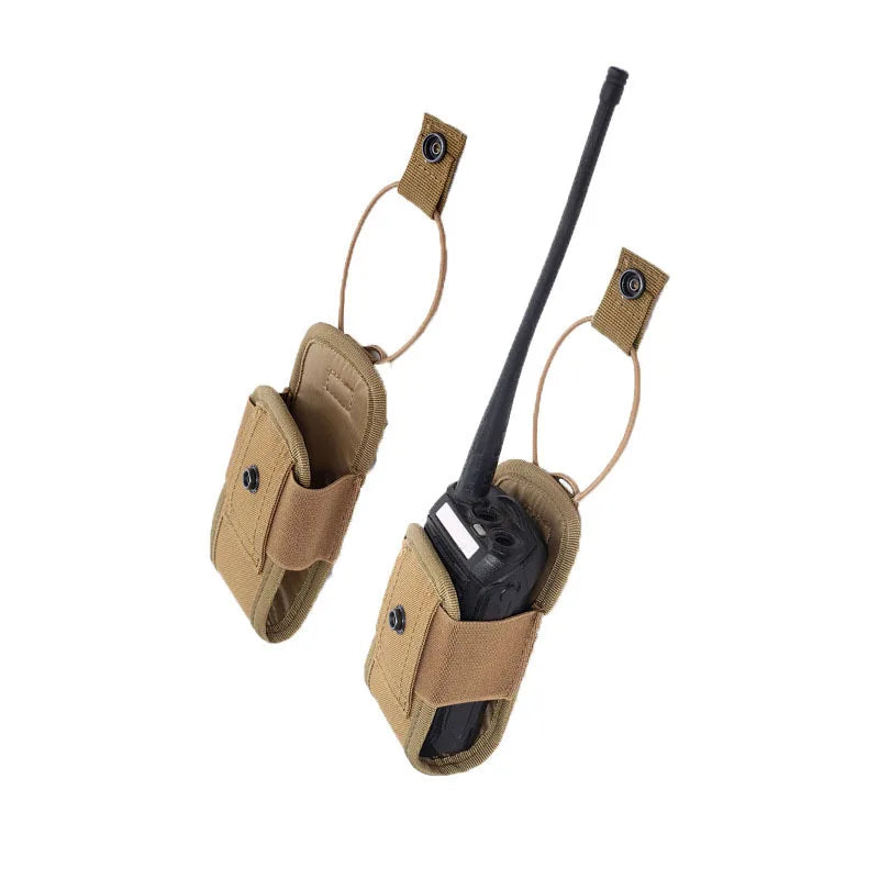 Hoyoo outdoor tactical walkie talkie case MOLLE accessory package multifunctional walkie talkie external protective cover camouf