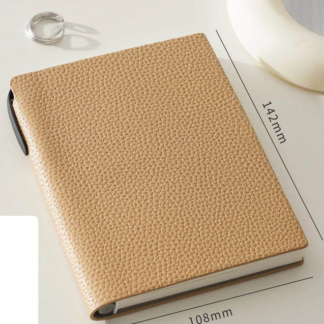 Business Office Custom Letters Notebook A6 School Student Leather Fashion Diary Books Portable Luxury Note Book Engraving Gift