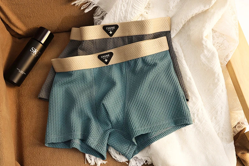 1pcs Men's Boxer Shorts Ice Silk Underwear Plus Size Underpants Breathable Sexy Slim Panties Air-conditioned Lingerie Wholesale