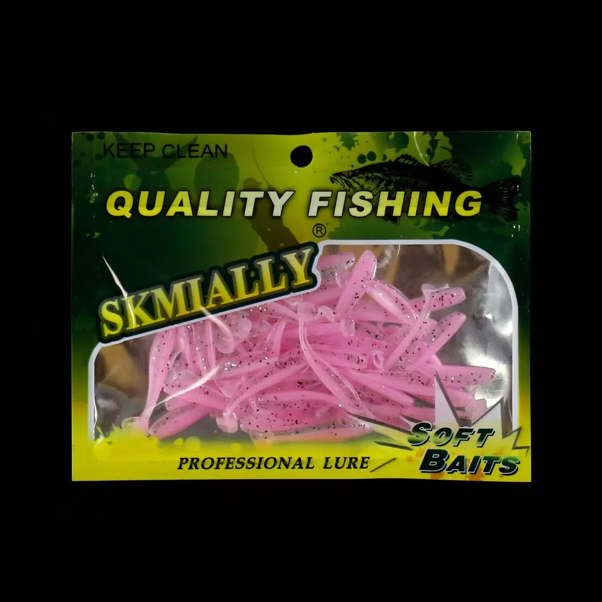 50 قطعة من طُعم صيد السمك الناعم الصغير، طُعم دودة ذيل حرف T، طُعم صناعي من السيليكون، أدوات صيد سمك البايك