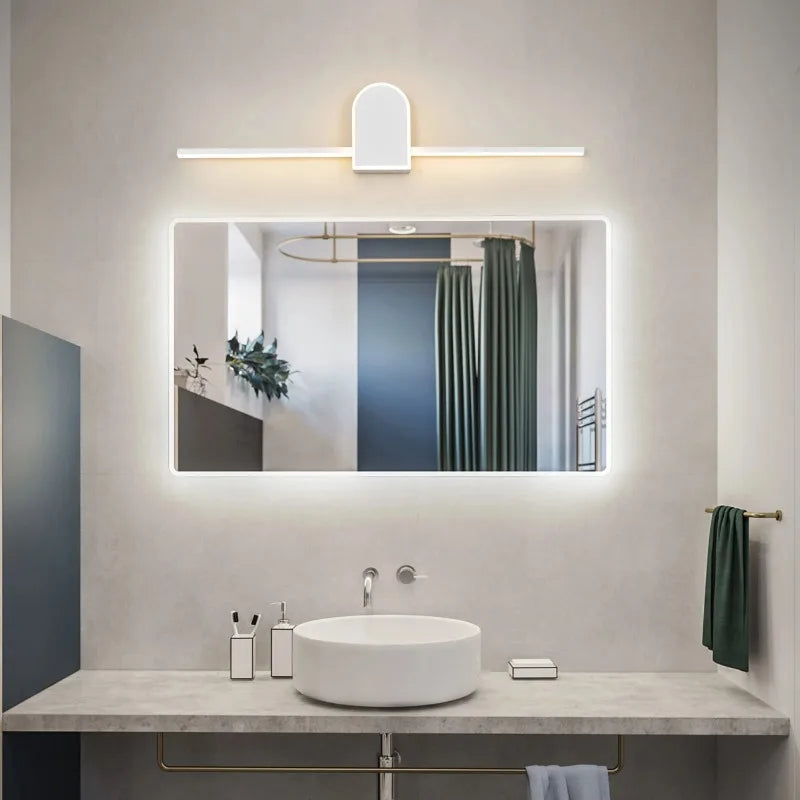 Bathroom Mirror Front Light Modern Led Wall Light Black&White Luminaires Sconce Wall Lamp L70 90 110cm Bathroom Lamp