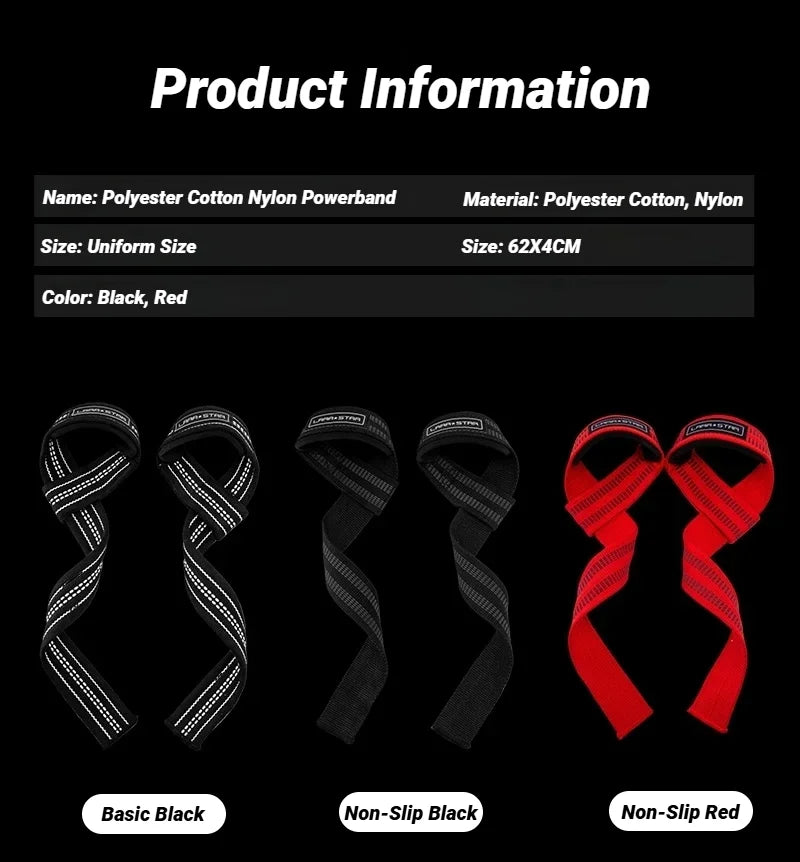 2Pcs Sports Booster Belt Grip Fitness Pull-Up Bars Pull-Ups Silicone Non-Slip Wear-Resistant Deadlift Strap Gym Dumbbell Workout