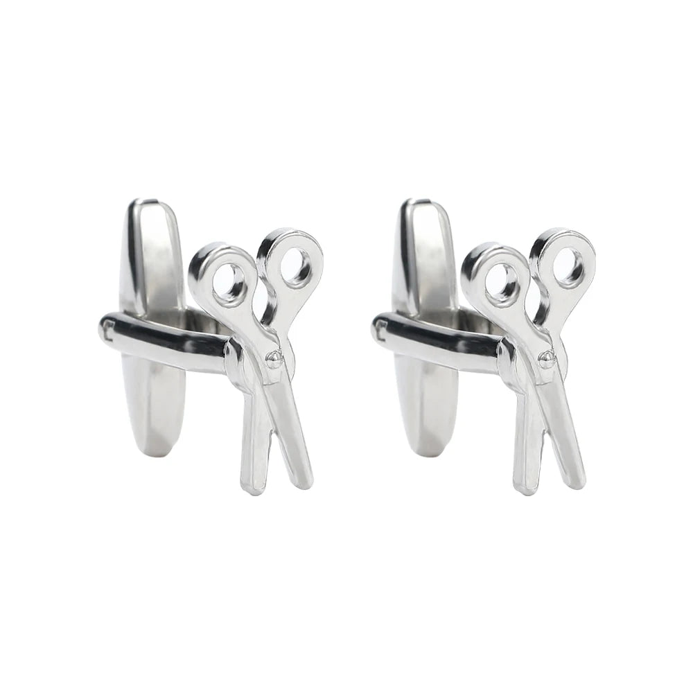 Tools Collection Jewlery Scissor Hammer Shaped Cufflinks For Men Boys Accessories Festival Gift