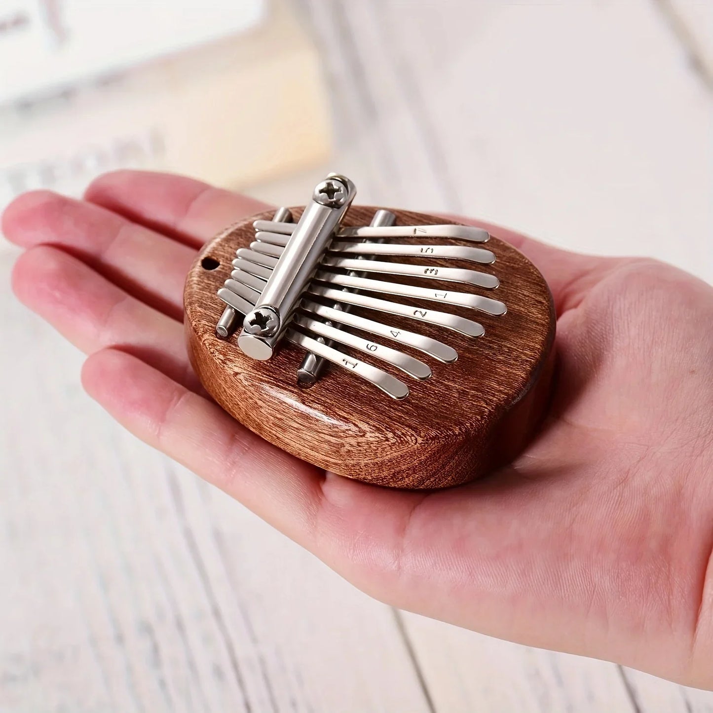 Mini Kalimba – Piano à pouce à 8 touches, 1 paquet, Style goutte d'eau, Instrument mignon, Portable, coffret cadeau exquis pour