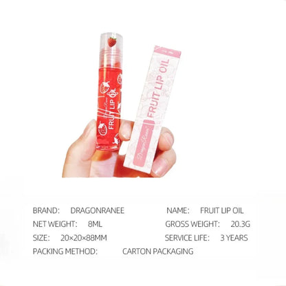 Hydrating Lip Oil Roller Gloss Moisturizing Nourishing Lip Balm Transparent Colorless Fruit Avocado Lip Care