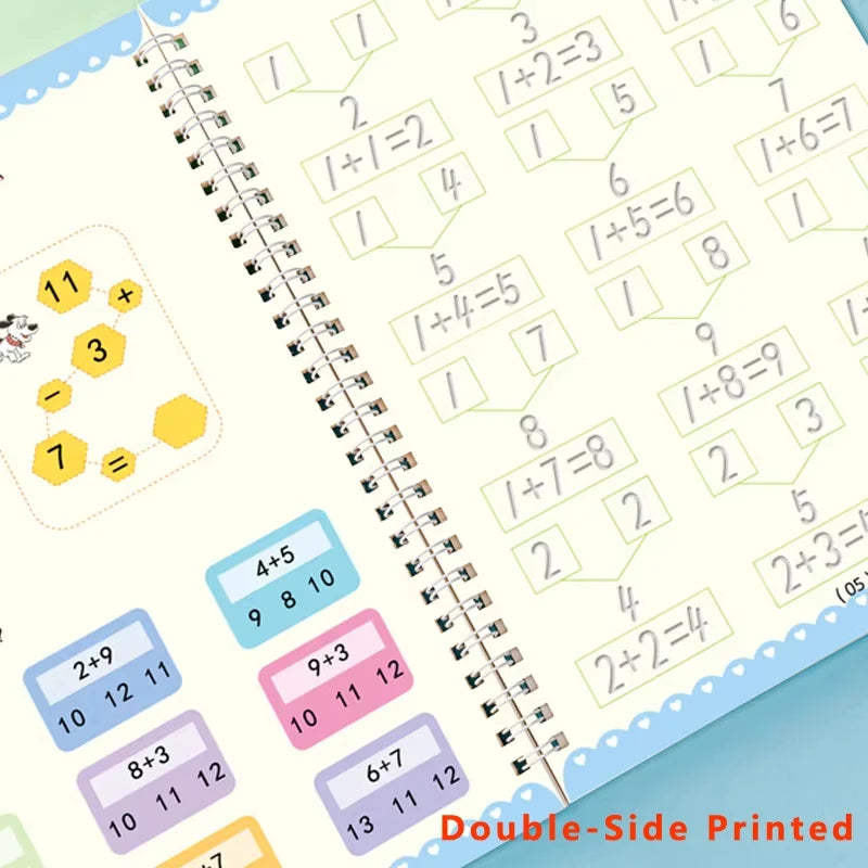 Magic Groove Practice Copybook Pen Children Reusable Writing Book Kids Calligraphy Preschools English Verison Free Wiping 2025