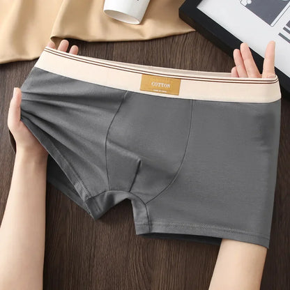 3Pcs Men's Underwear Hombre Panties Boxershorts Comfortable Breathable Cotton Underwear Sexy Underwear Solid Color Boxer Shorts