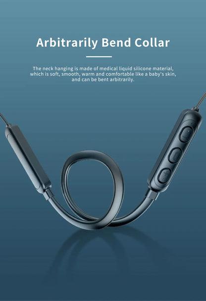 1PC G07 Wireless 9D Bluetooth Headset NeckHanging Stereo Noise Reduction Universal 5.0 Sports Headset Microphone