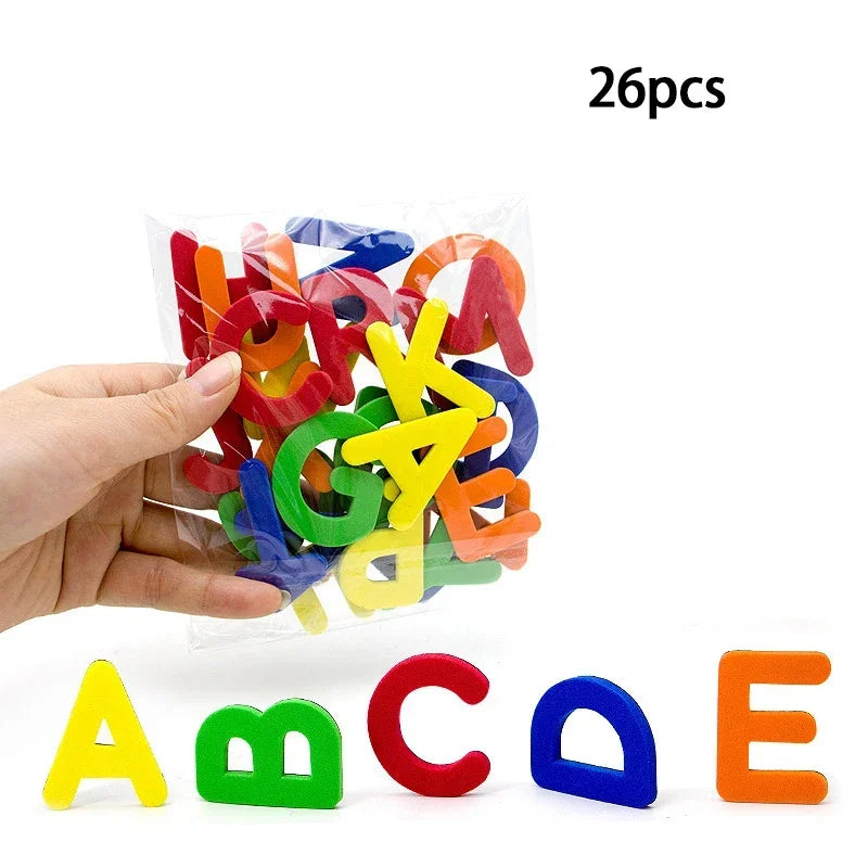 ABC Magnetic English Letter Magnetic Stickers Refrigerator Stickers Educational Children's Toys Christmas Gift