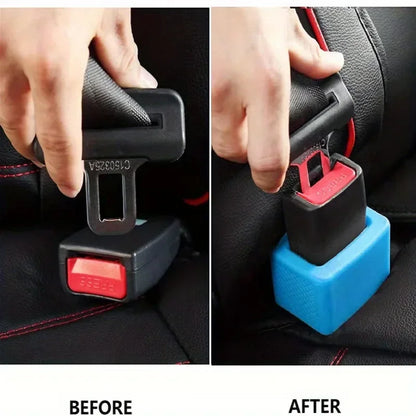 Car Seatbelt Silicone Buckle Protective Cover Locking Upright Device Card Slot Bracket Guard Seat Belt Holder Car Accessories