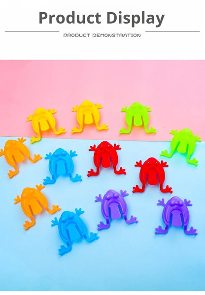 20/50pcs Solid Color Jumping Frog Plastic Bouncing Frog Jumping Frog Children Educational Toy,Gift for Kids Party Favors