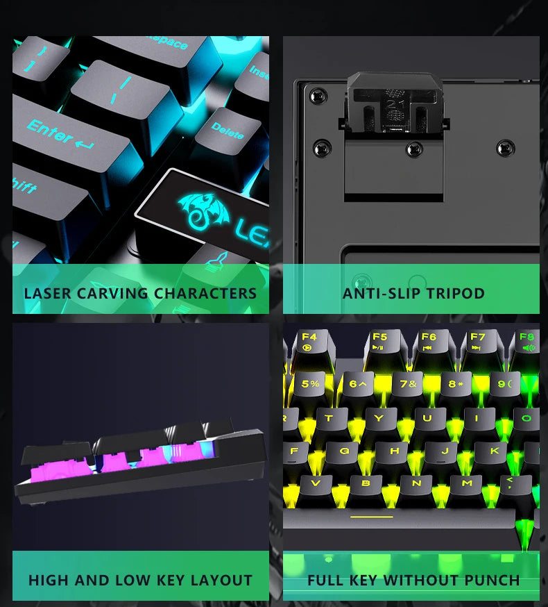 Computer Gaming Keyboard And Mouse Set USB Wired Backlight PC Keyboard Mouse Combos