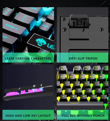 Computer Gaming Keyboard And Mouse Set USB Wired Backlight PC Keyboard Mouse Combos