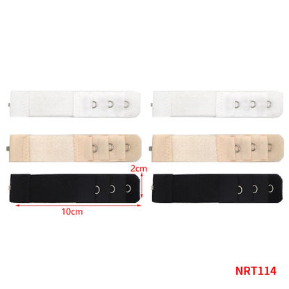 3/4/6/8pcs Bra Extender for Women's Elastic Bra Extension Strap Hook Clip Expander Adjustable Belt Buckle Intimates Accessories