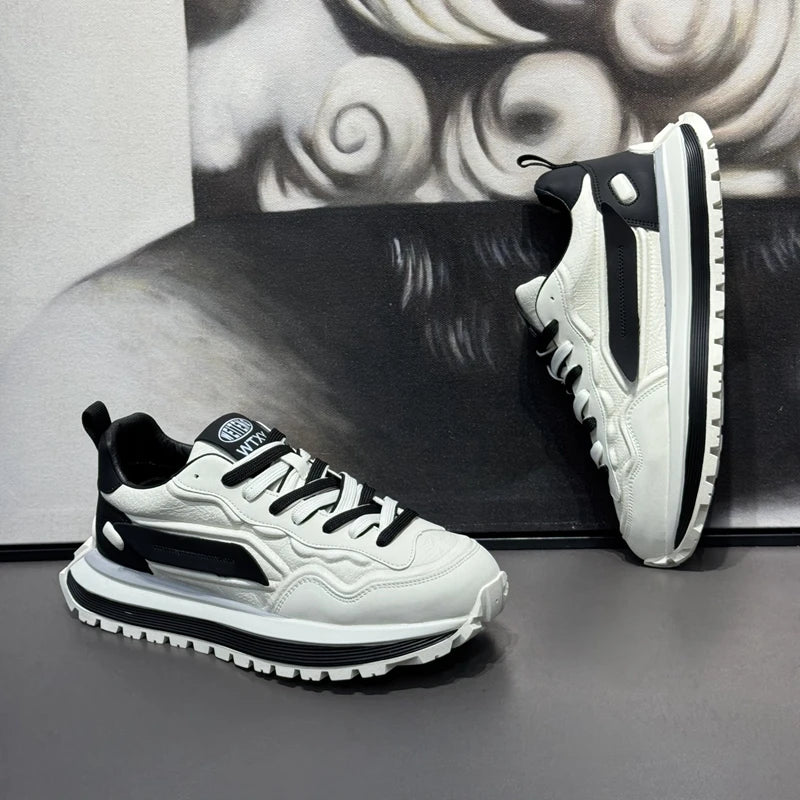 أحذية رياضية رجالية أحذية رياضية بنعل سميك أحذية رياضية كاجوال رياضية وترفيهية أحذية بدون كعب مقاومة للانزلاق