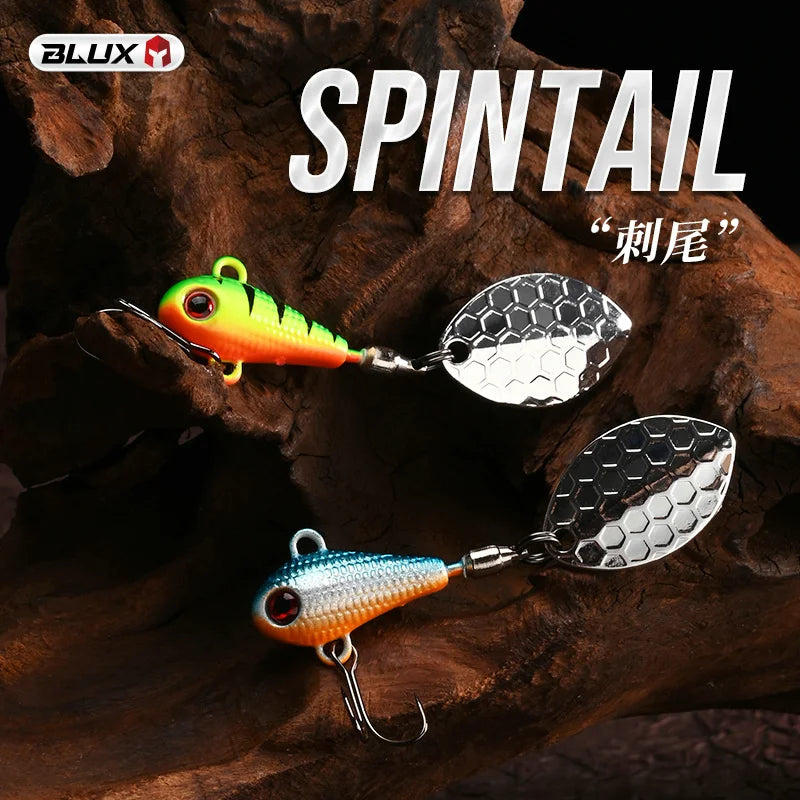 BLUX SPINTAIL Fishing Lure 4.5g 7g 11g Mag Tail Spinner Shad Metal Vib Casting Shore Jig Bait Copper Blade Spoon Freshwater Bass