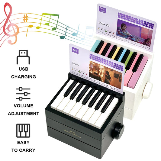 Singer 2025 Playable Mini Piano Desk Calendar – 15-Key Music Toy with Sheets, Gift for Fans & Music Lovers