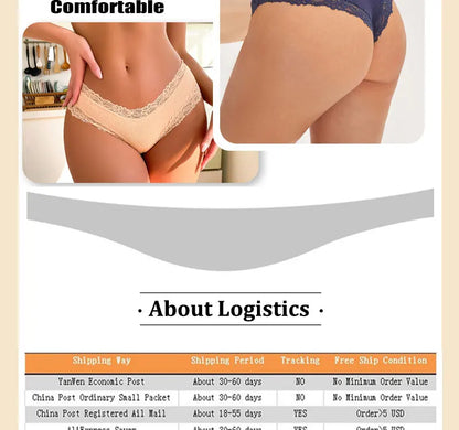 3PCS/Set Women Sexy Lace Panties Cotton Seamless Brazilian Panties Female Sexy Low Rise Soft Underwear G-String Lingerie S-XL