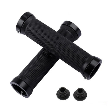 Bicycle Rubber Grips MTB Alloy Lock Bilateral Lock Handlebar Grips Anti Slip Cycling Handlebar Sleeve BMX Bicycle Accessories